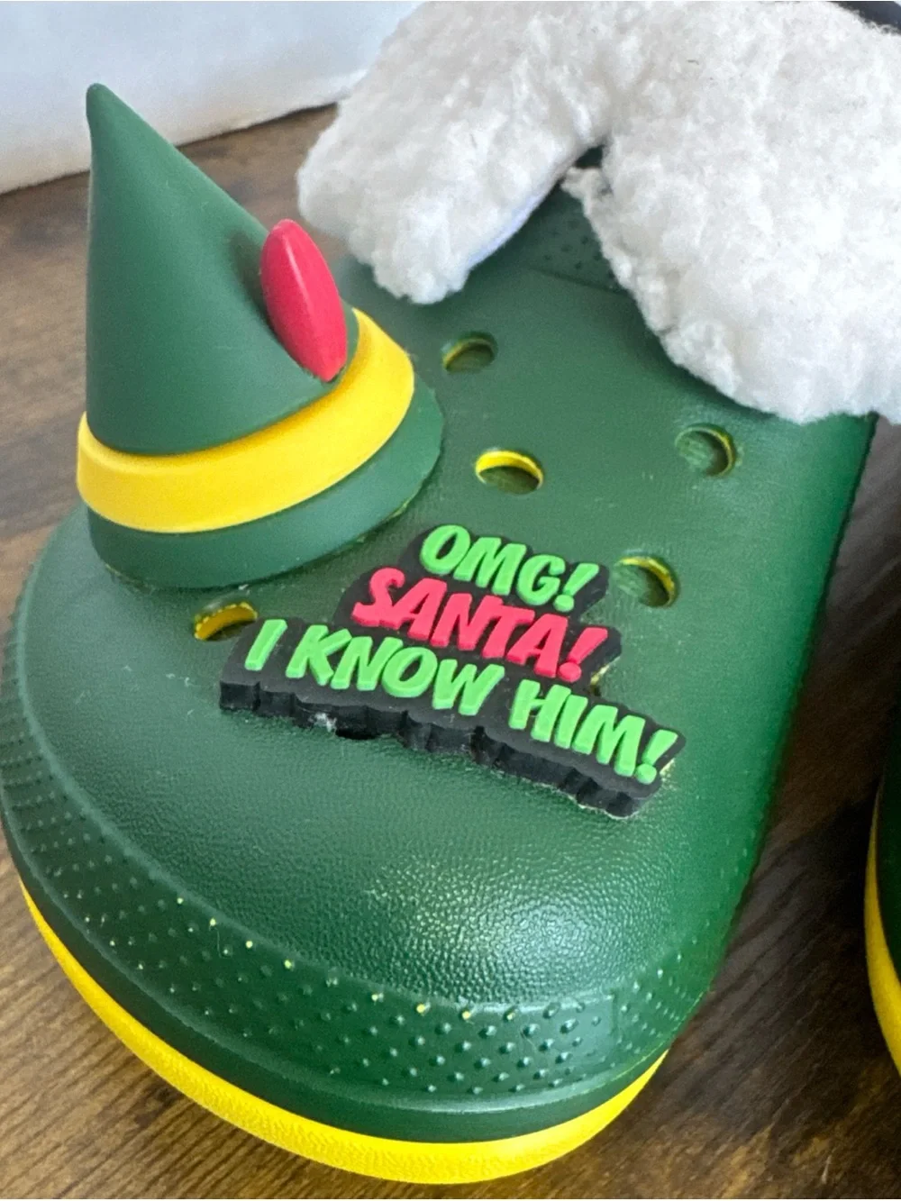 Buddy The Elf × Crocs Lined Clogs Kids Size 12 Christmas New READ